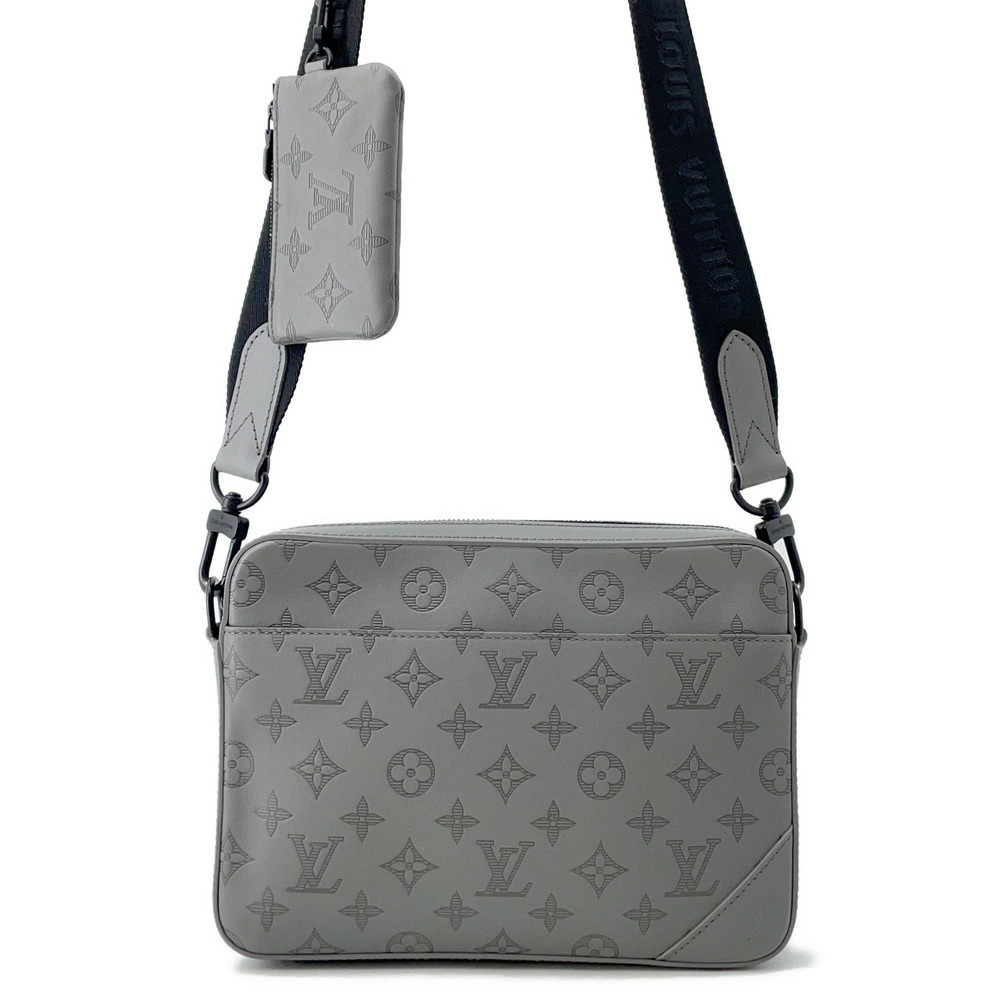 Louis Vuitton Monogram Shadow Black Duo Messenger Shoulder Bag